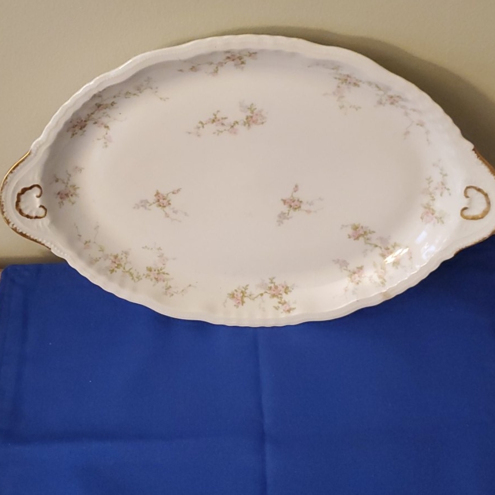 Haviland Limoges France Oval platter pink Roses